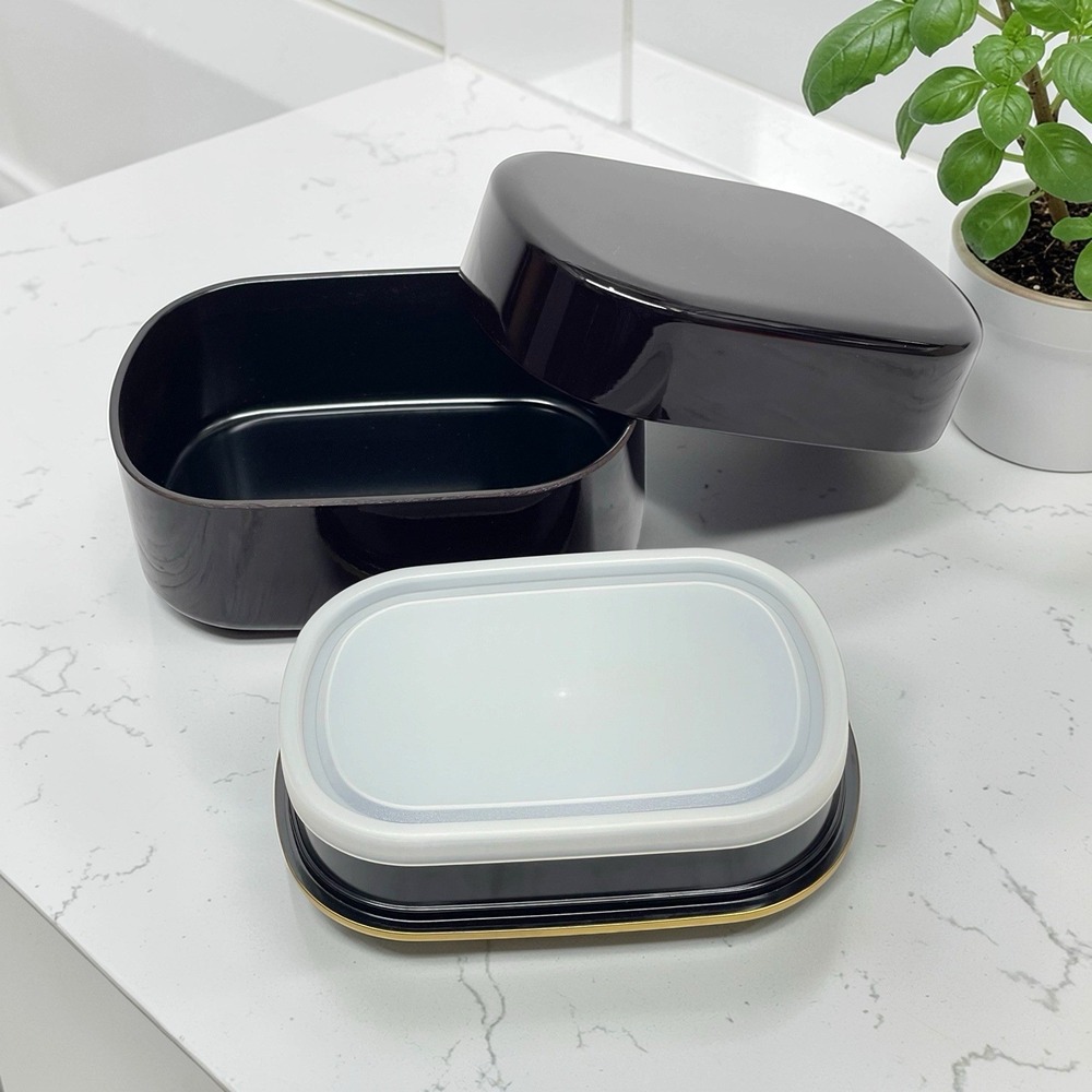 Japanese‎ Style Bento Box Food Container Oval Nested Stackable Melamine Plastic
